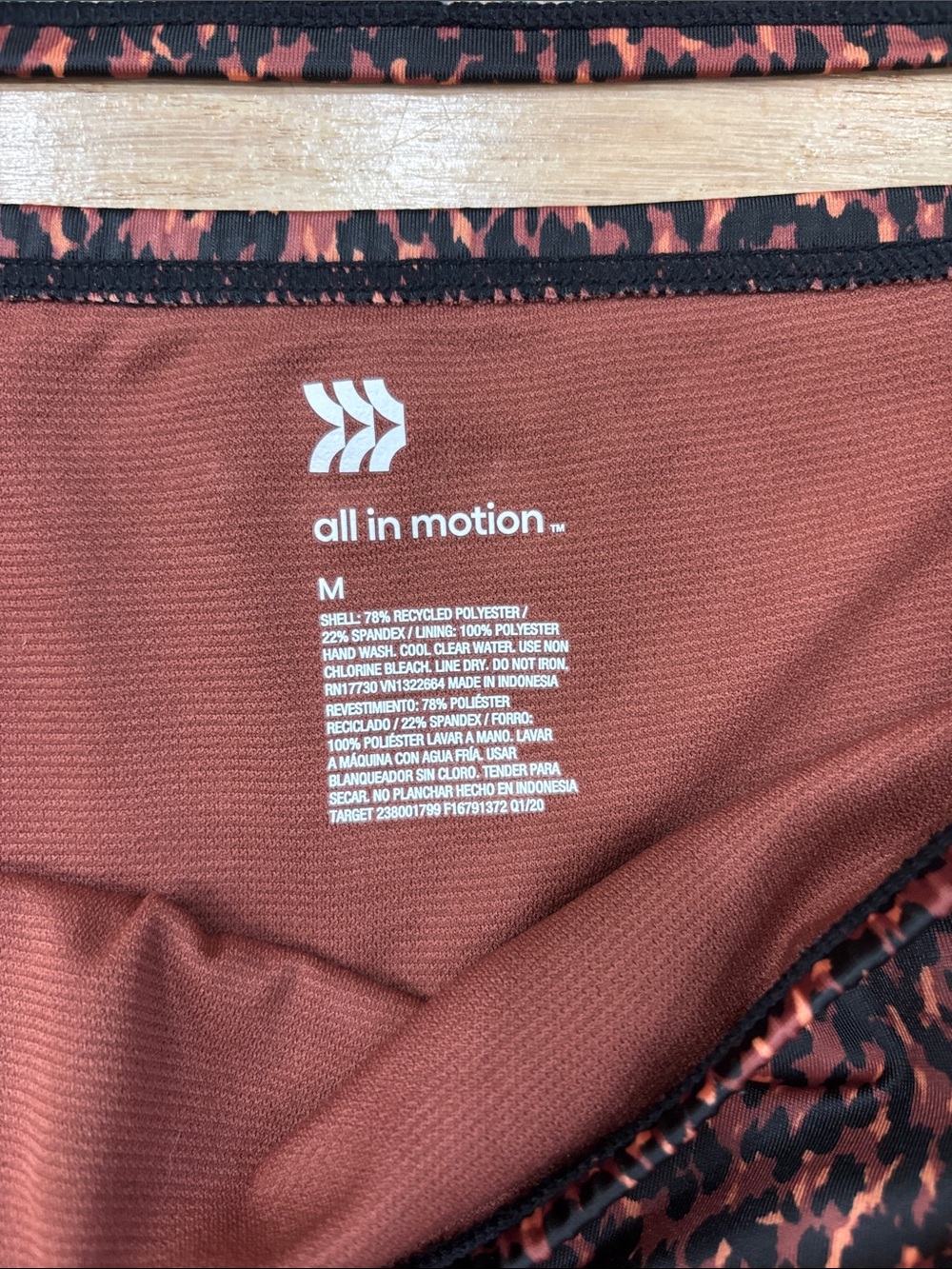 all in motion Rust and Black Leopard Print Two-Piece Swim Set - Picture 3 of 4
